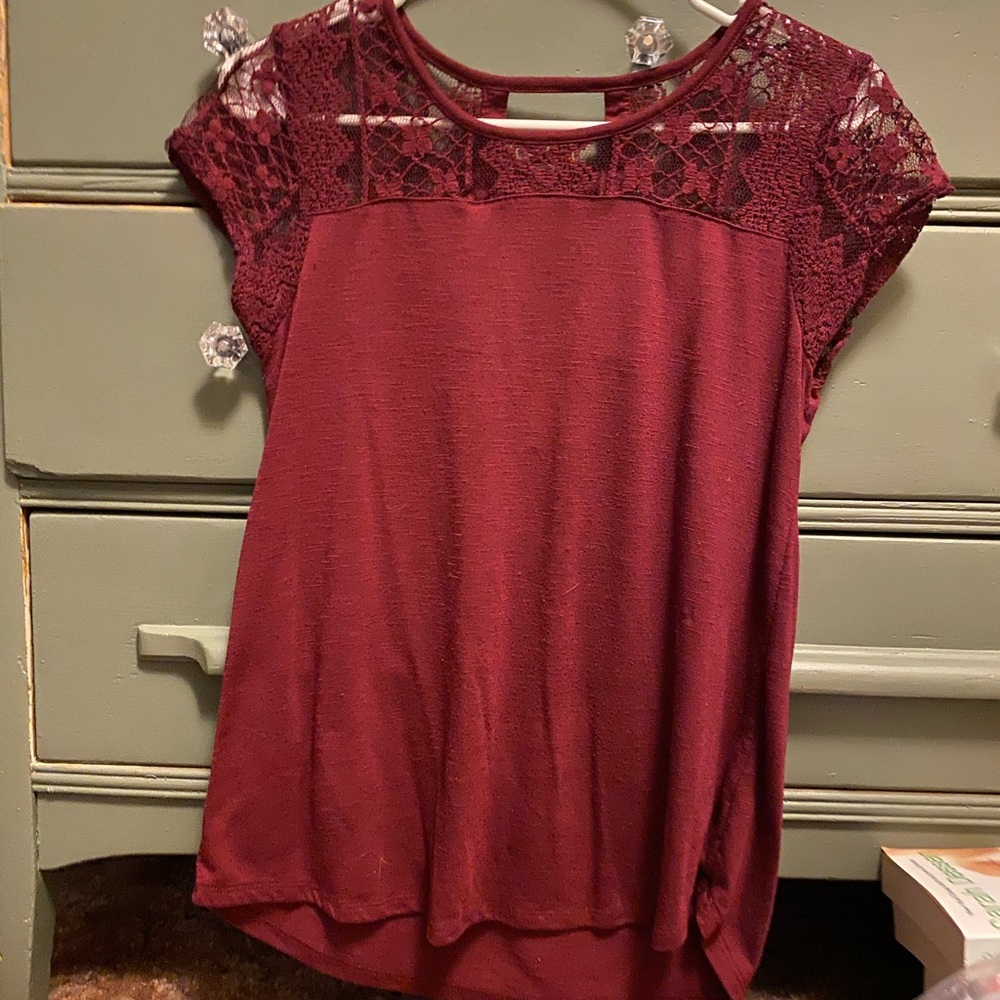 Medium Size Burgundy Top